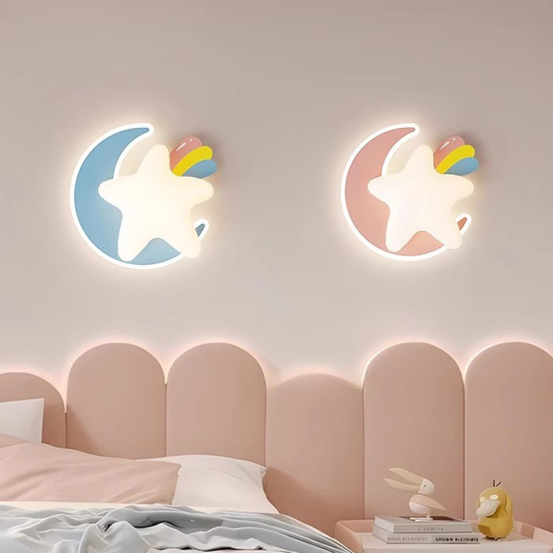 Baby Nursery Knobs - Colorful Children's Room Bedside Wall Lamps