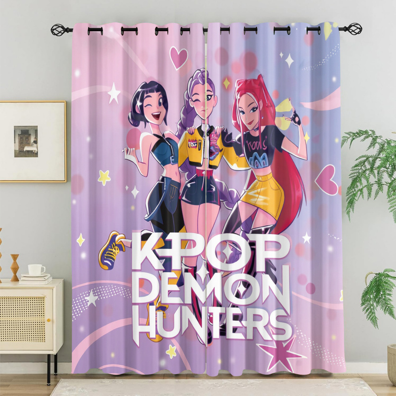 Blackout Curtain Nursery - 2pcs Hasbro Kpop Pink Purple Blackout