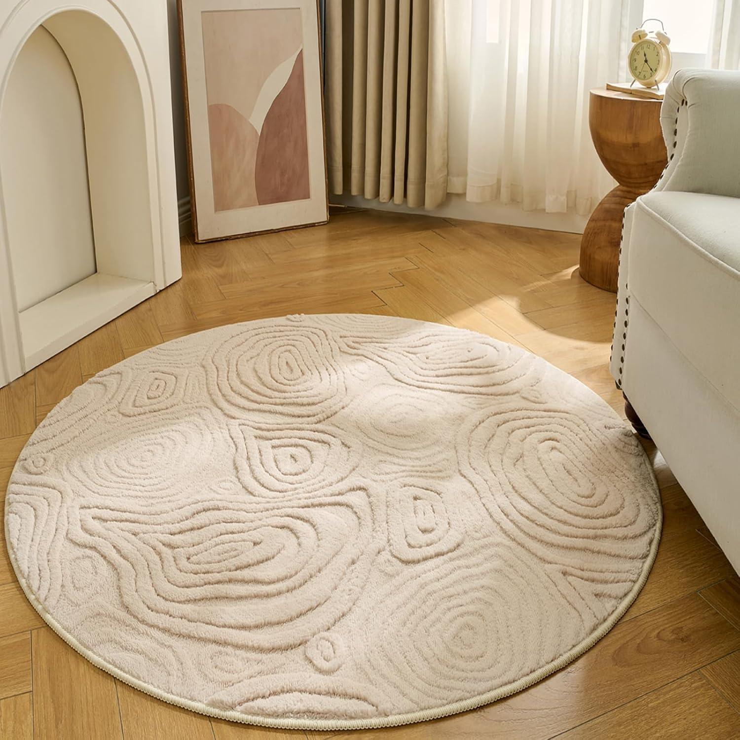Baby Nursery Game - 3D Geometric Round Rug – Soft