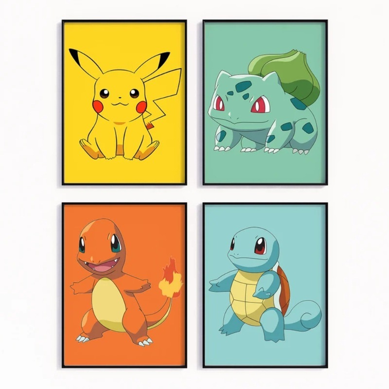 Baby Nursery Hanging Decor - Cartoon Anime Poster Pokemon Pokémon Pikachu