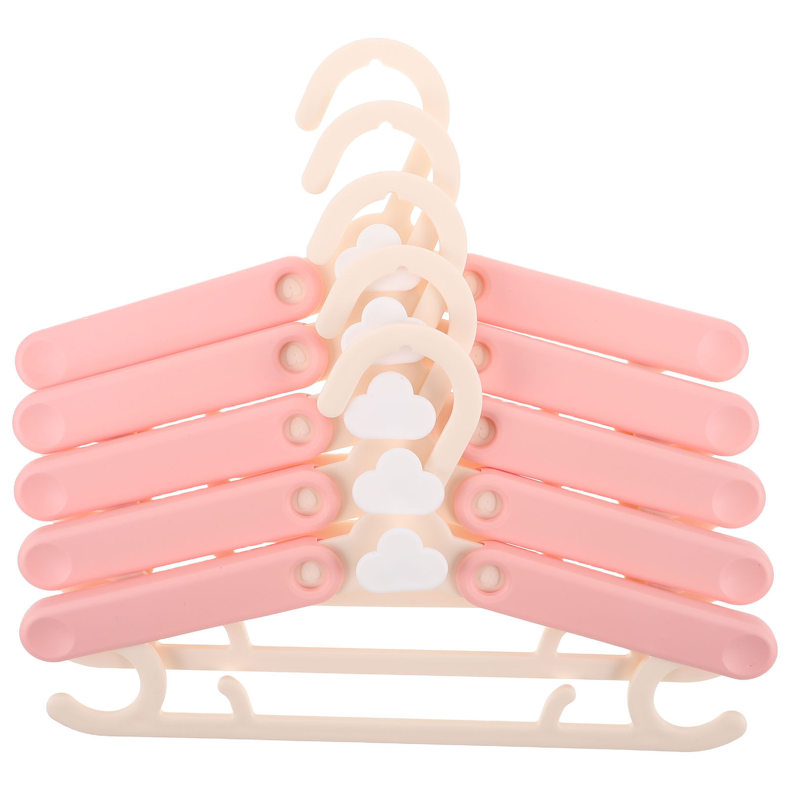 Baby Nursery Hangers - 5Pcs Kids Adjustable Plastic Hangers Baby