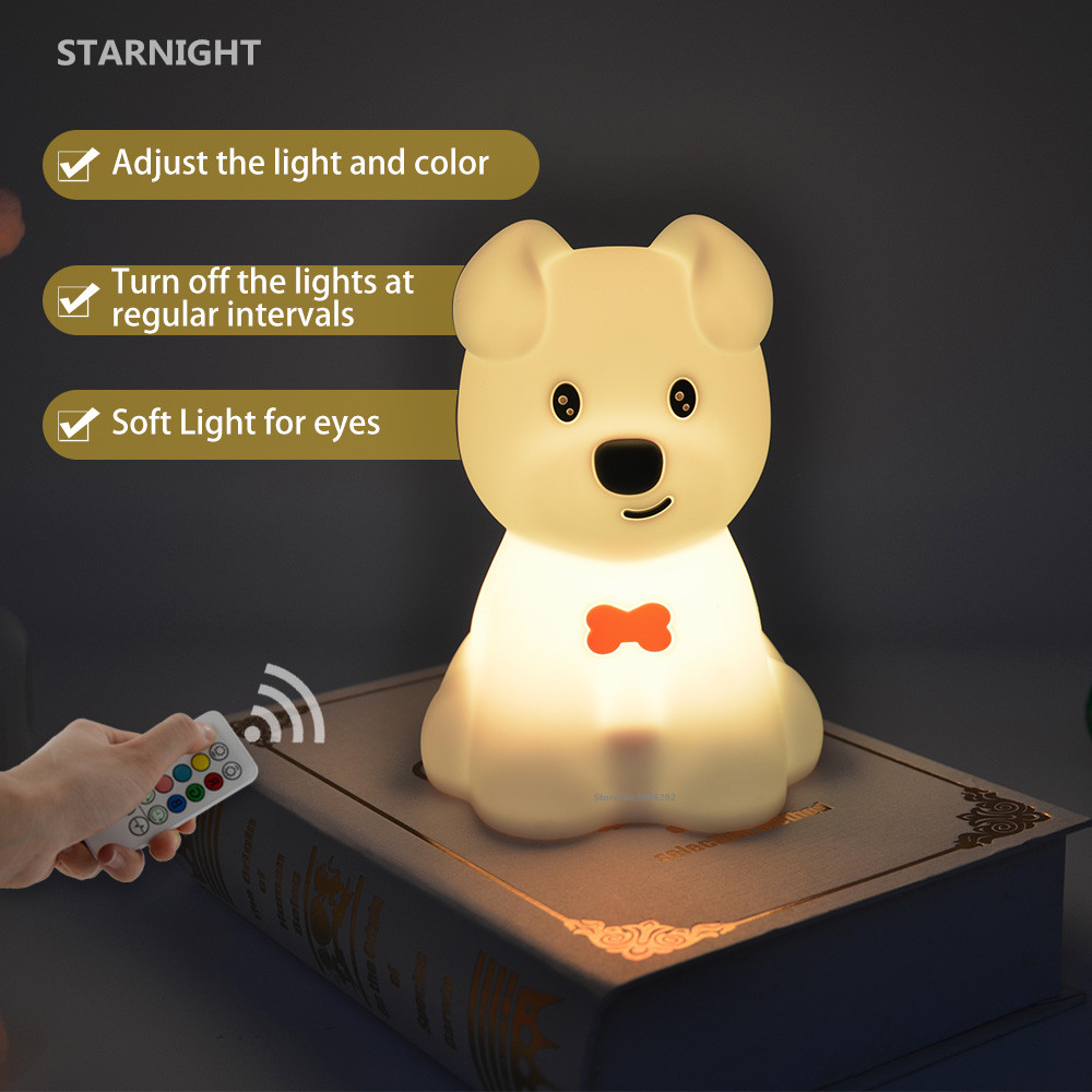 Baby Nursery Night Light - Dog LED Night Light Touch Sensor