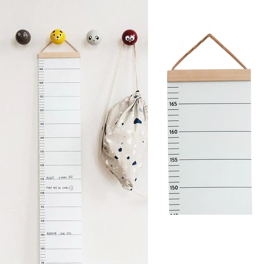 Baby Nursery Hanging Decor - Nordic Children Height Ruler Canvas Hanging