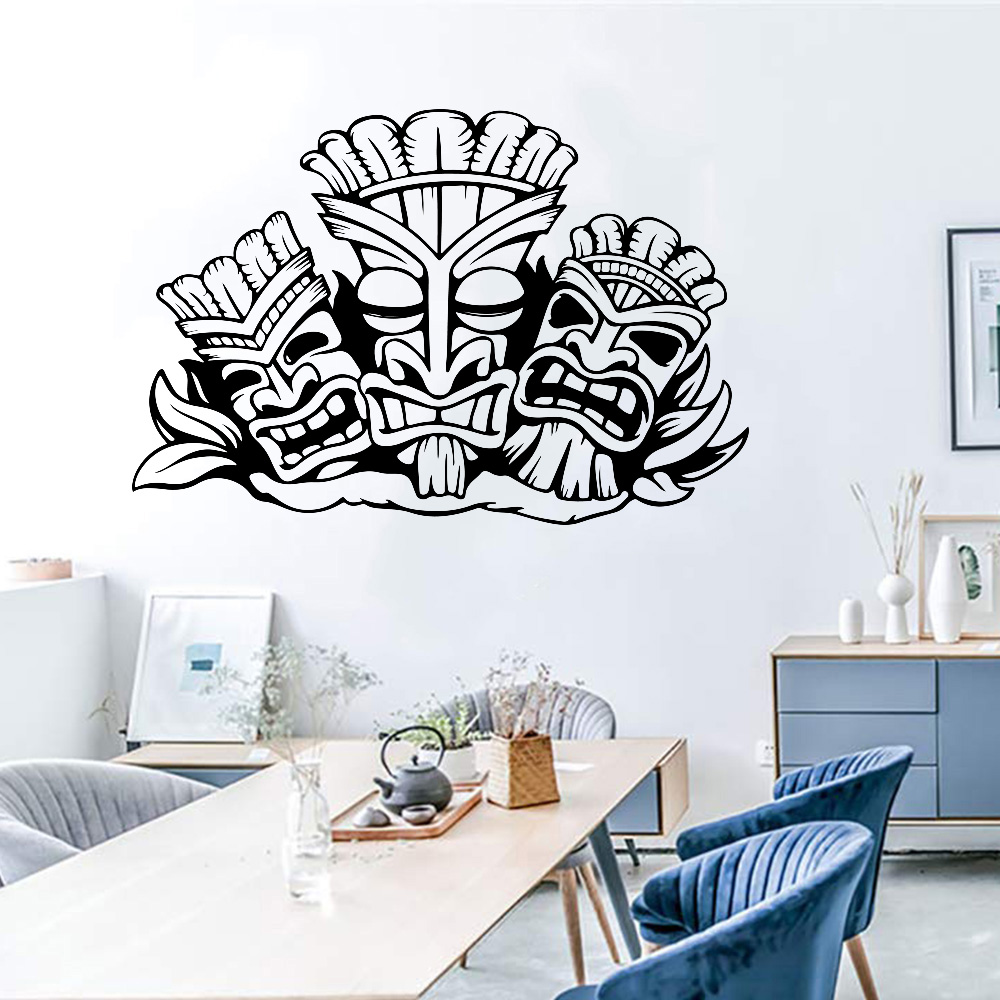 Baby Nursery Labels - Hawaiian Totem Wall Sticker Aloha Hawaii