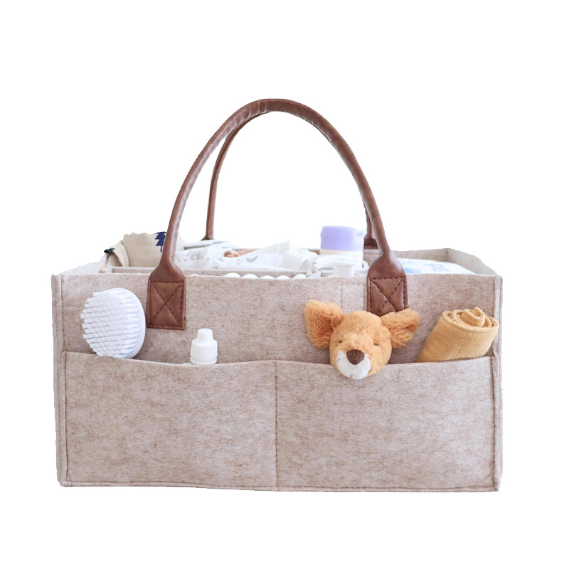 Baby Nursery Handles - Baby Felt Storage Nursery Organizer Basket