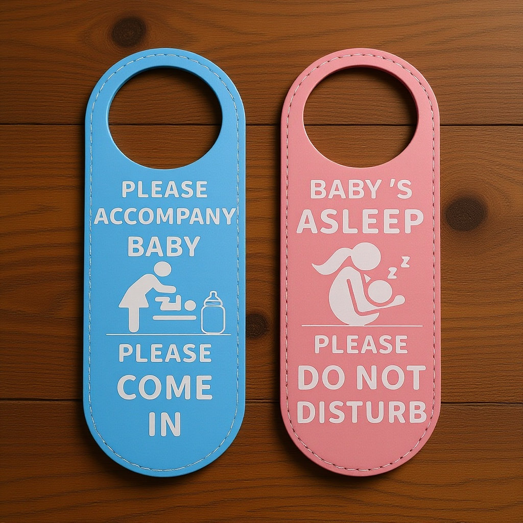 Baby Nursery Hangers - 2Pcs Baby Room Door Sign Double