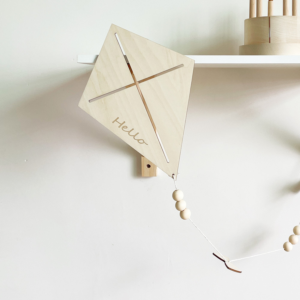 Baby Nursery Hanging Decor - INS Nordic Wooden Kite Wall Ornaments