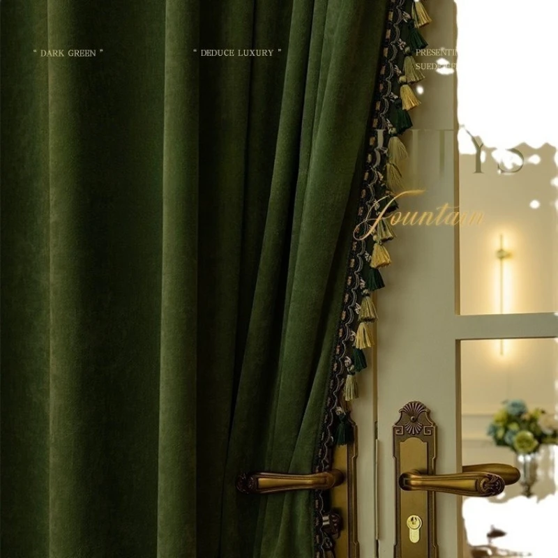 Blackout Curtain Nursery - Modern Velvet Curtains for Living Room
