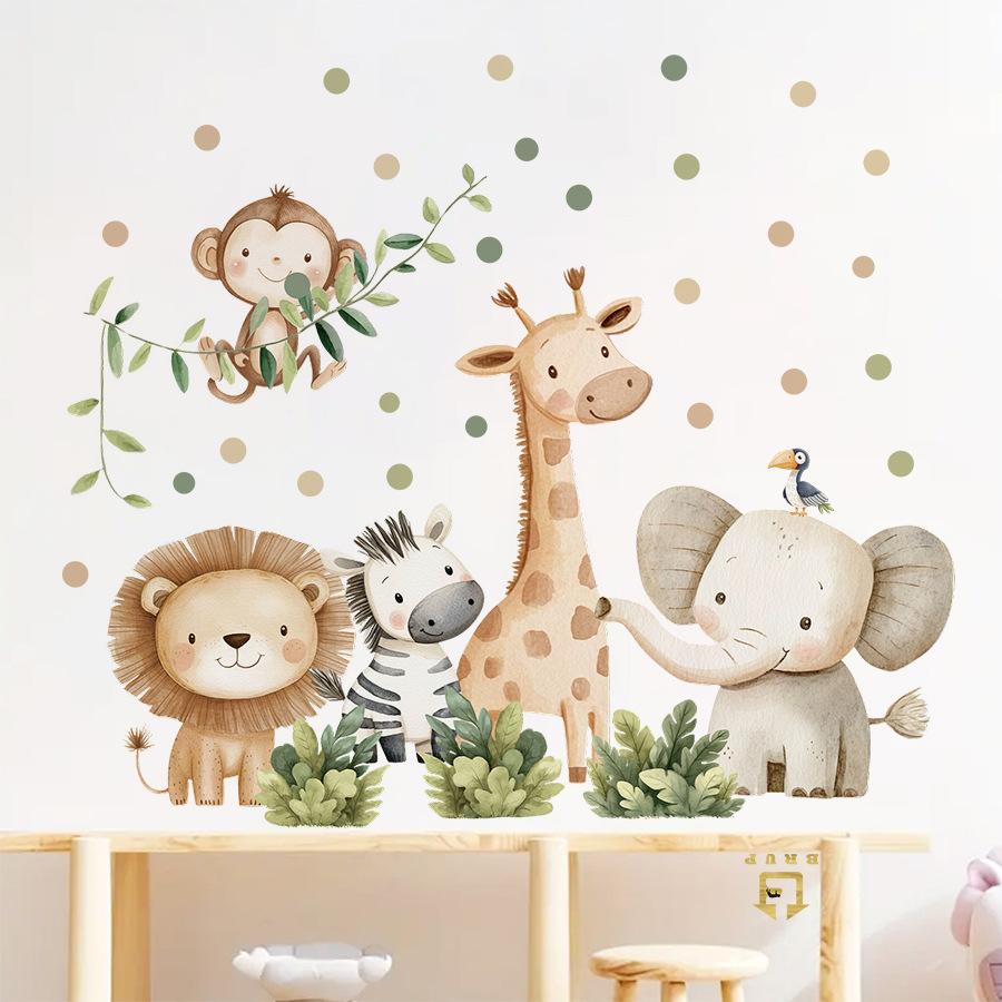 Boho Forest Animals Wall Stick - огляд і ціна Baby Nursery Labels