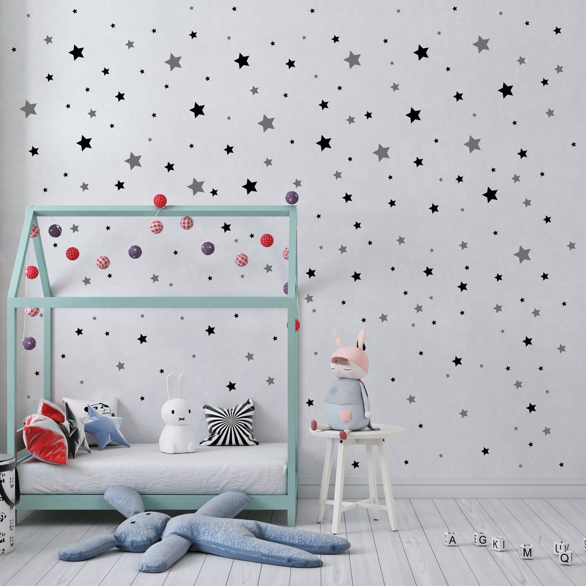 Cartoon 65Pcs Star Wall Sticke - огляд і ціна Baby Nursery Labels