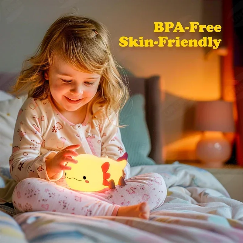Cute Axolotl Night Light Silic - огляд і ціна Baby Nursery Night Light