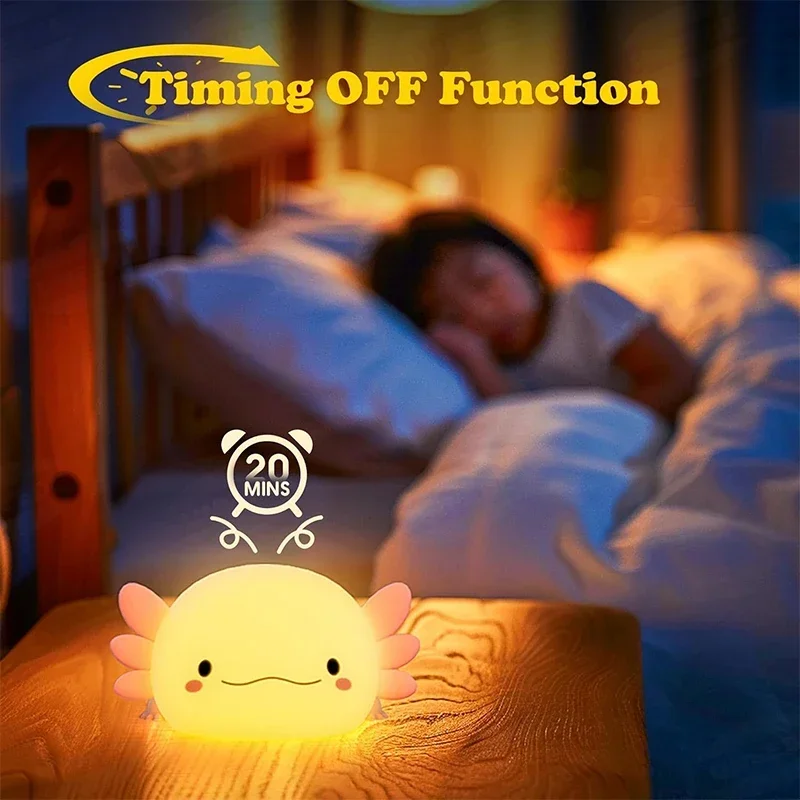Cute Axolotl Night Light Silic - огляд і ціна Baby Nursery Night Light