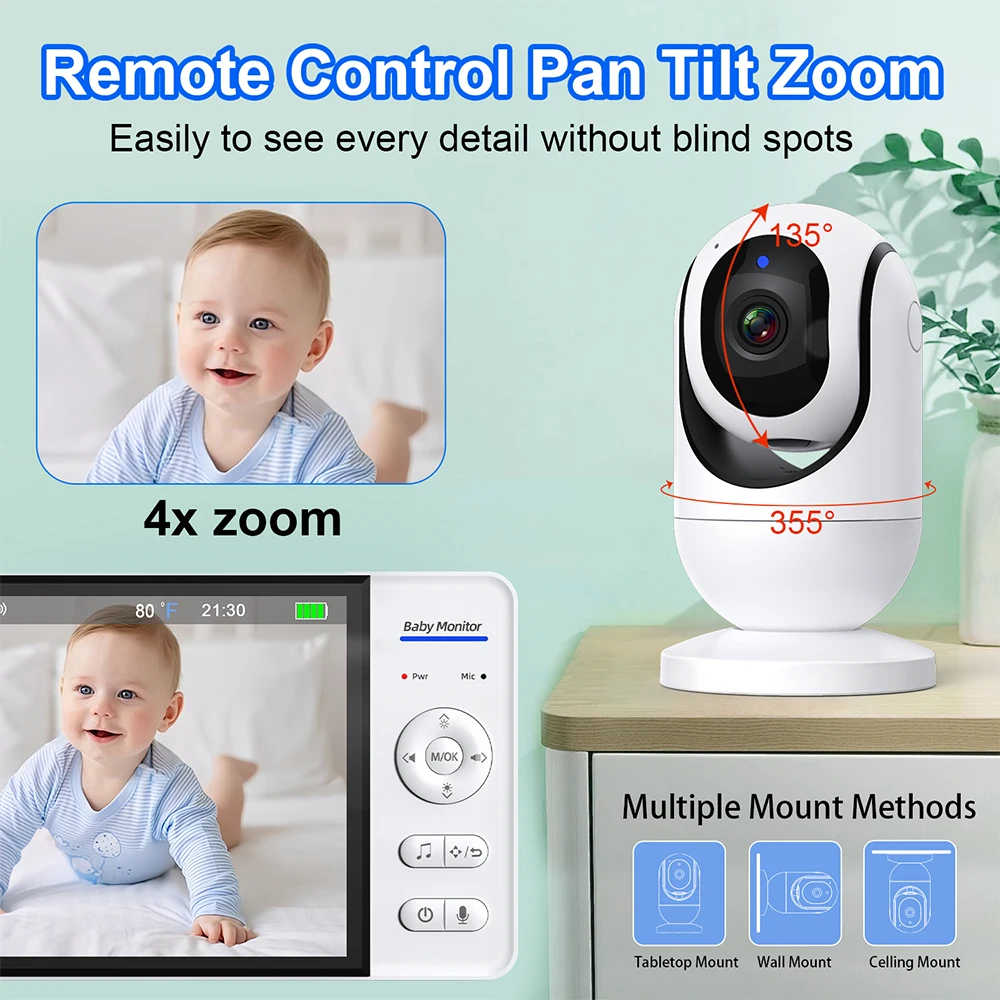 7.0'' Video Baby Monitor 720P  - огляд і ціна Wearable Baby Monitor