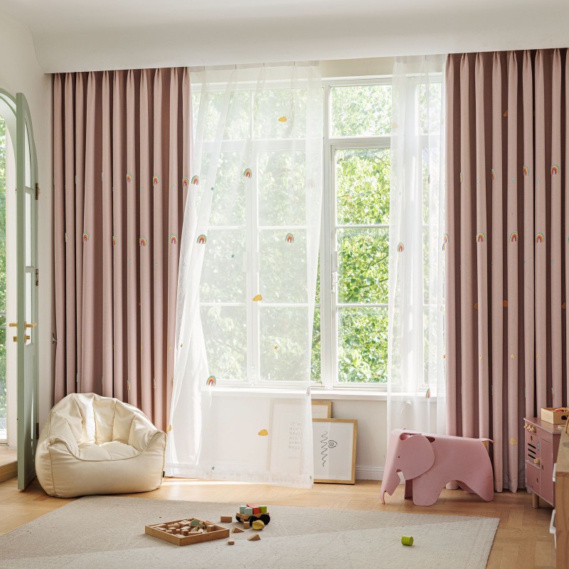 Colorful Rainbow Chenille Chil - огляд і ціна Blackout Curtain Nursery