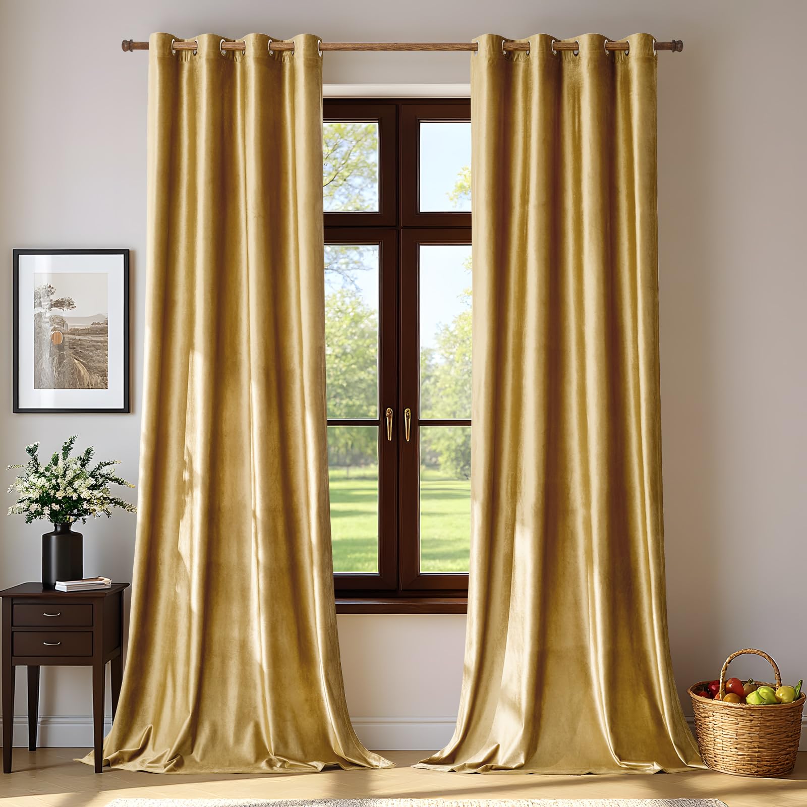 Gold Velvet Curtains for Livin - огляд і ціна Blackout Curtain Nursery