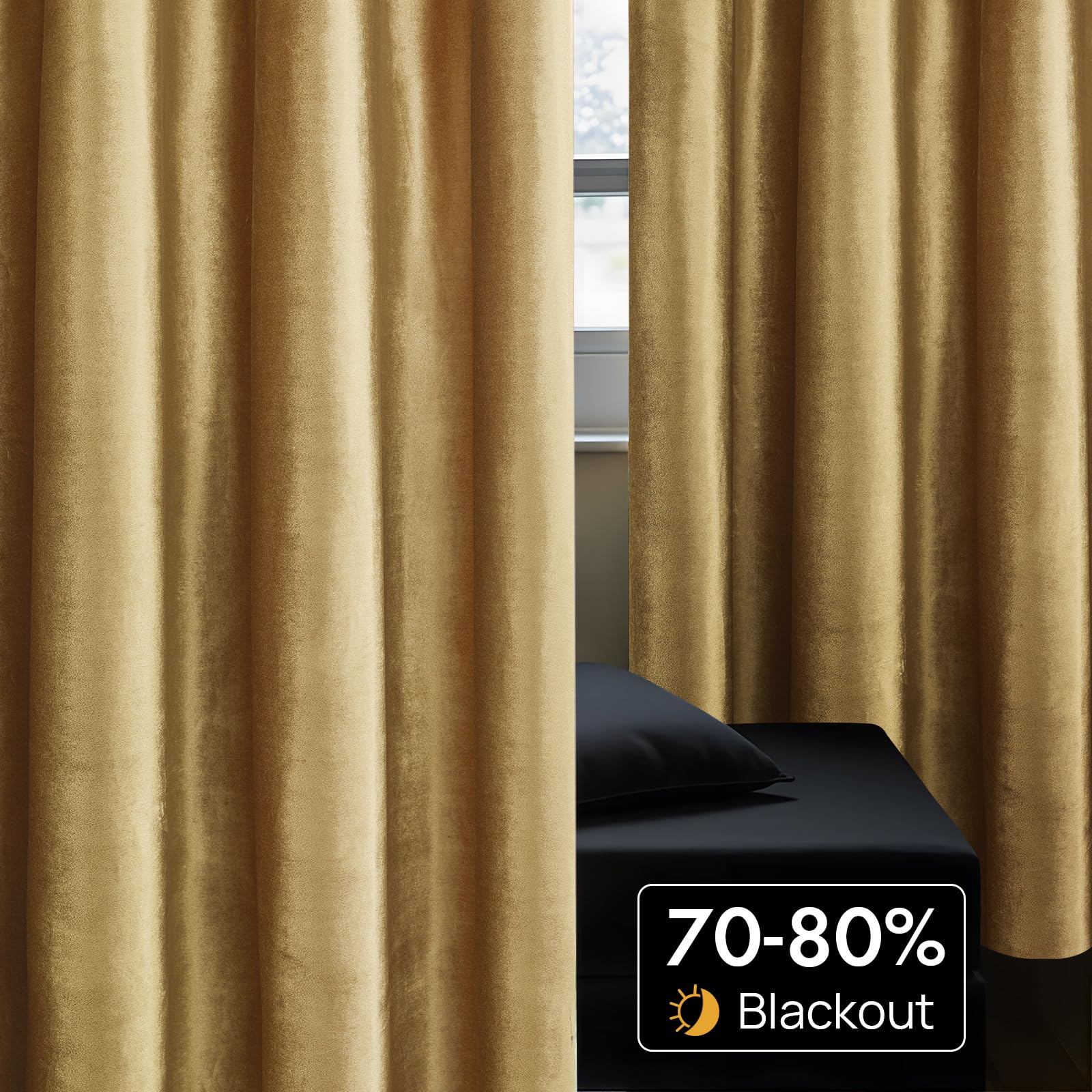 Gold Velvet Curtains for Livin - огляд і ціна Blackout Curtain Nursery
