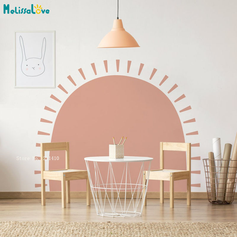 Half Sun Boho Wall Decals Abst - огляд і ціна Baby Nursery Labels