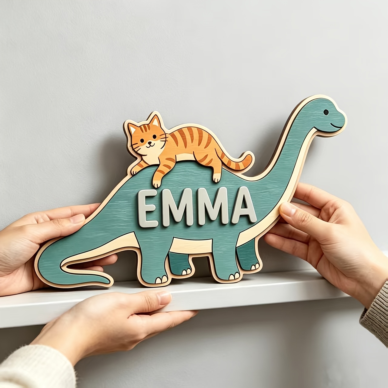 Personalized Cat Riding Dinosa - огляд і ціна Baby Nursery Toy