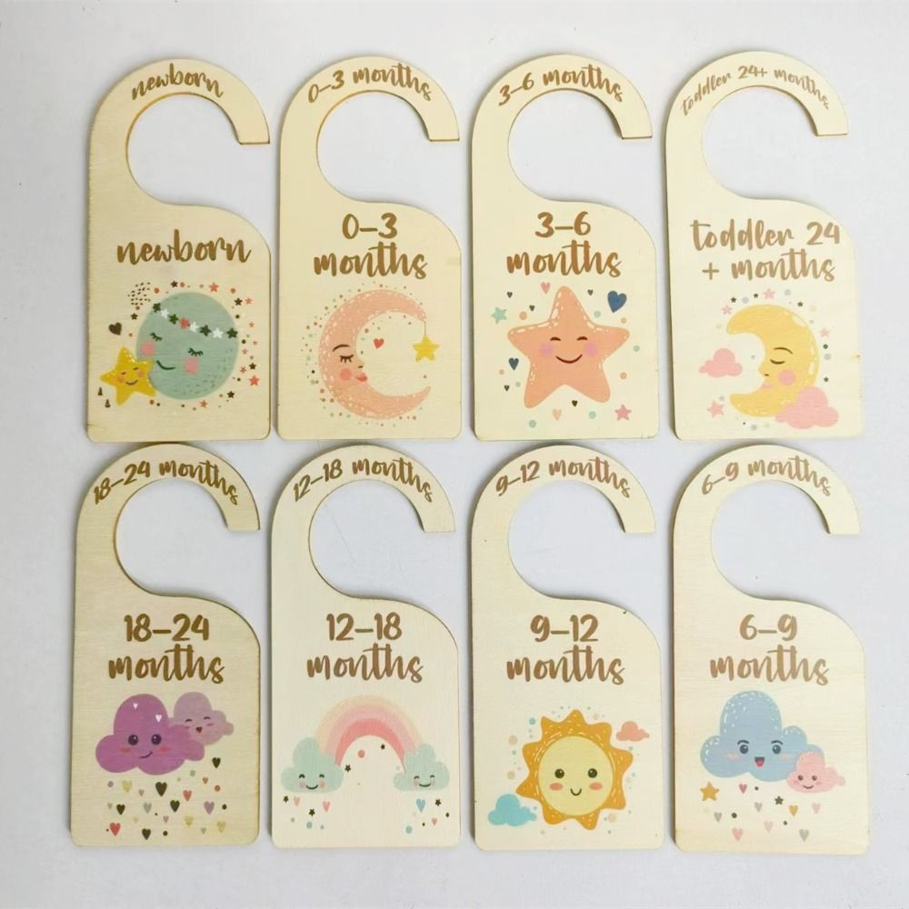 7/8Pcs Wood Baby Closet Divide - огляд і ціна Baby Nursery Labels