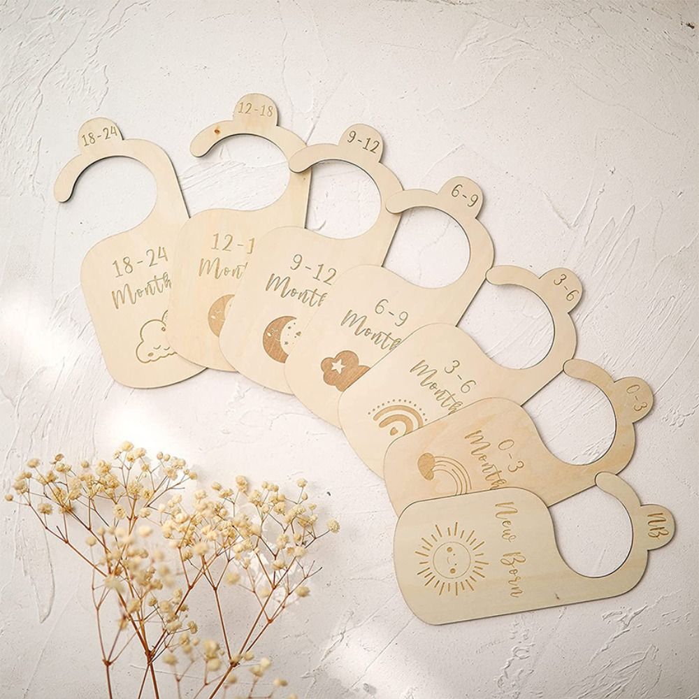 7/8Pcs Wood Baby Closet Divide - огляд і ціна Baby Nursery Labels