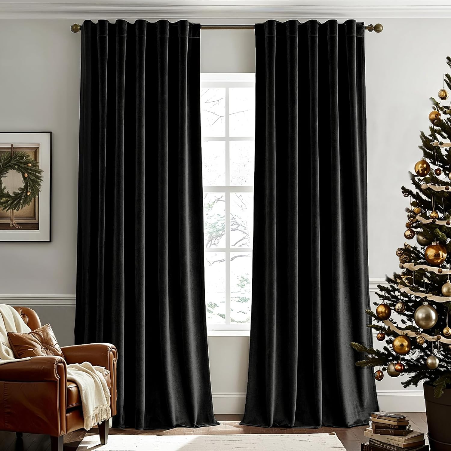 Black Velvet Curtains 96 Inche - огляд і ціна Blackout Curtain Nursery