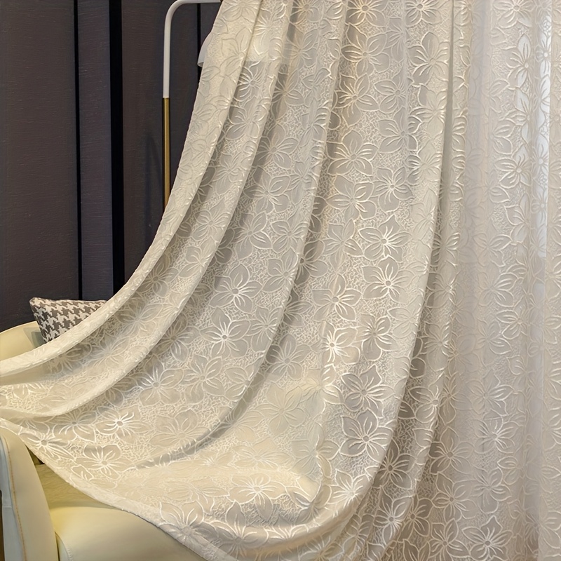 2 Elegant Beige Flower Jacquar - огляд і ціна Blackout Curtain Nursery