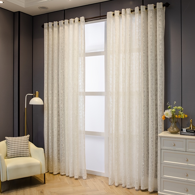 2 Elegant Beige Flower Jacquar - огляд і ціна Blackout Curtain Nursery