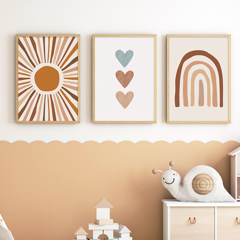 Abstract Sun Rainbow Custom Ba - огляд і ціна Baby Name Wall Art