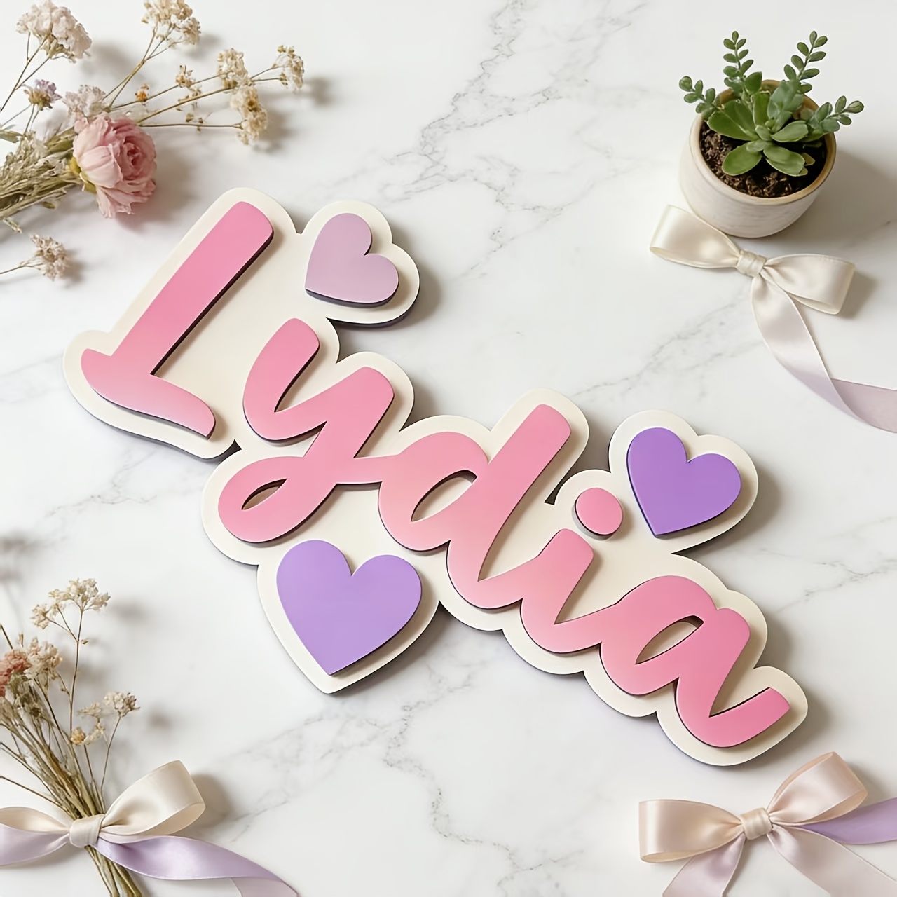 Personalized Gradient Heart Na - огляд і ціна Baby Nursery Toy