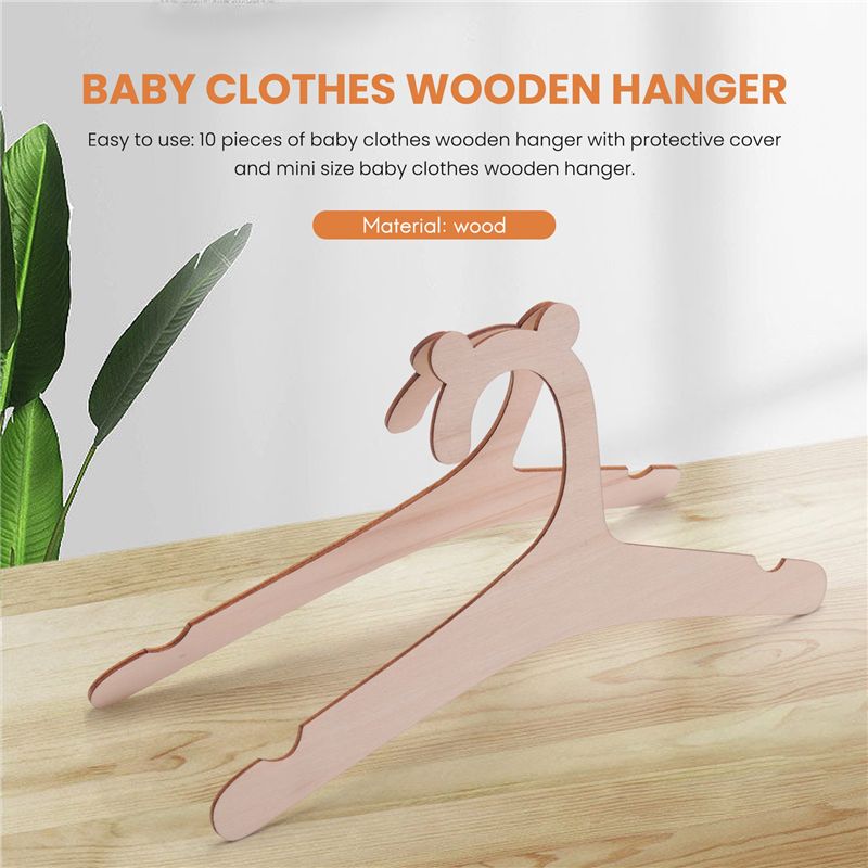 A04G-10 Pcs Wooden Hanger For  - огляд і ціна Baby Nursery Hangers