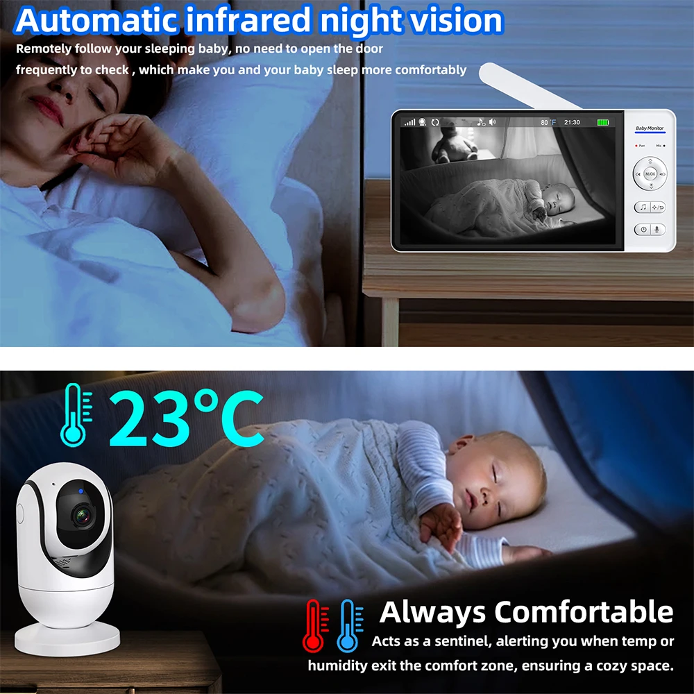 No WiFi 7 Inch Baby Monitor 2- - огляд і ціна Wearable Baby Monitor