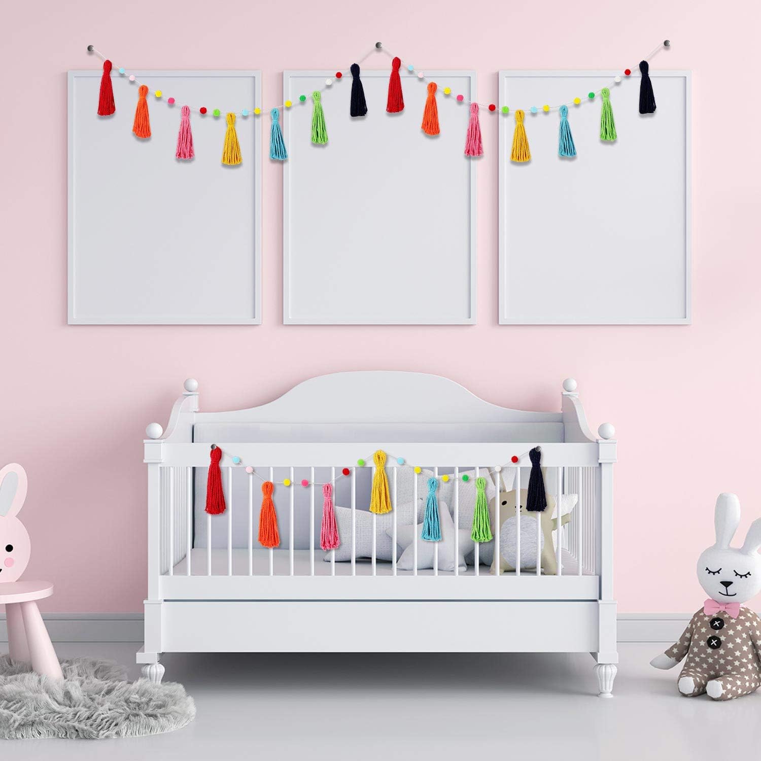 3 Pcs Colorful Rainbow Boho Ta - огляд і ціна Baby Nursery Fabric