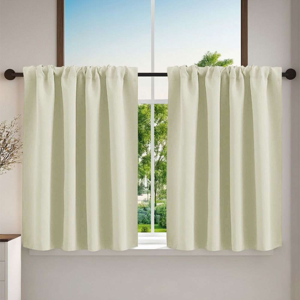 Pure Color Short Tier Curtains - огляд і ціна Blackout Curtain Nursery