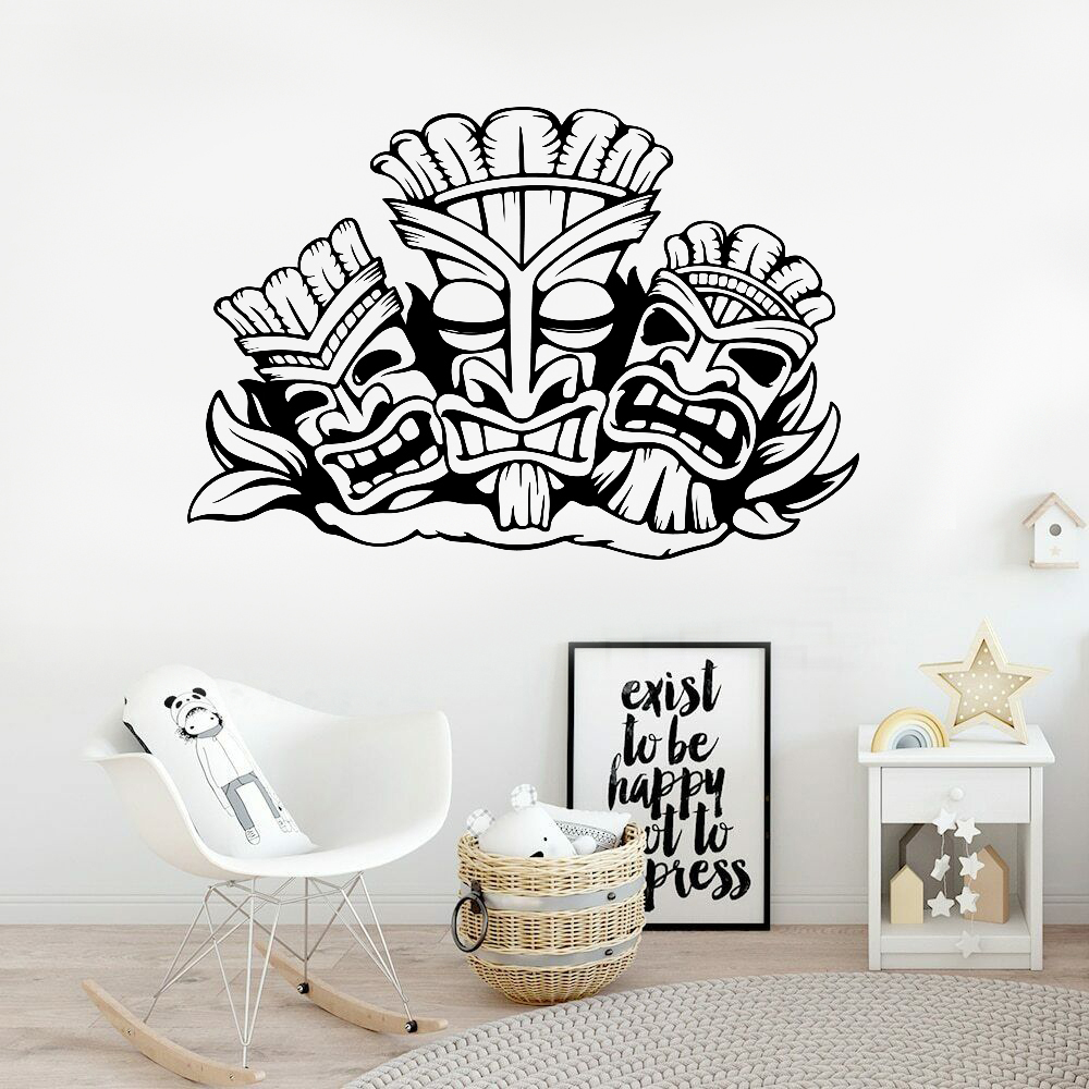 Hawaiian Totem Wall Sticker Al - огляд і ціна Baby Nursery Labels