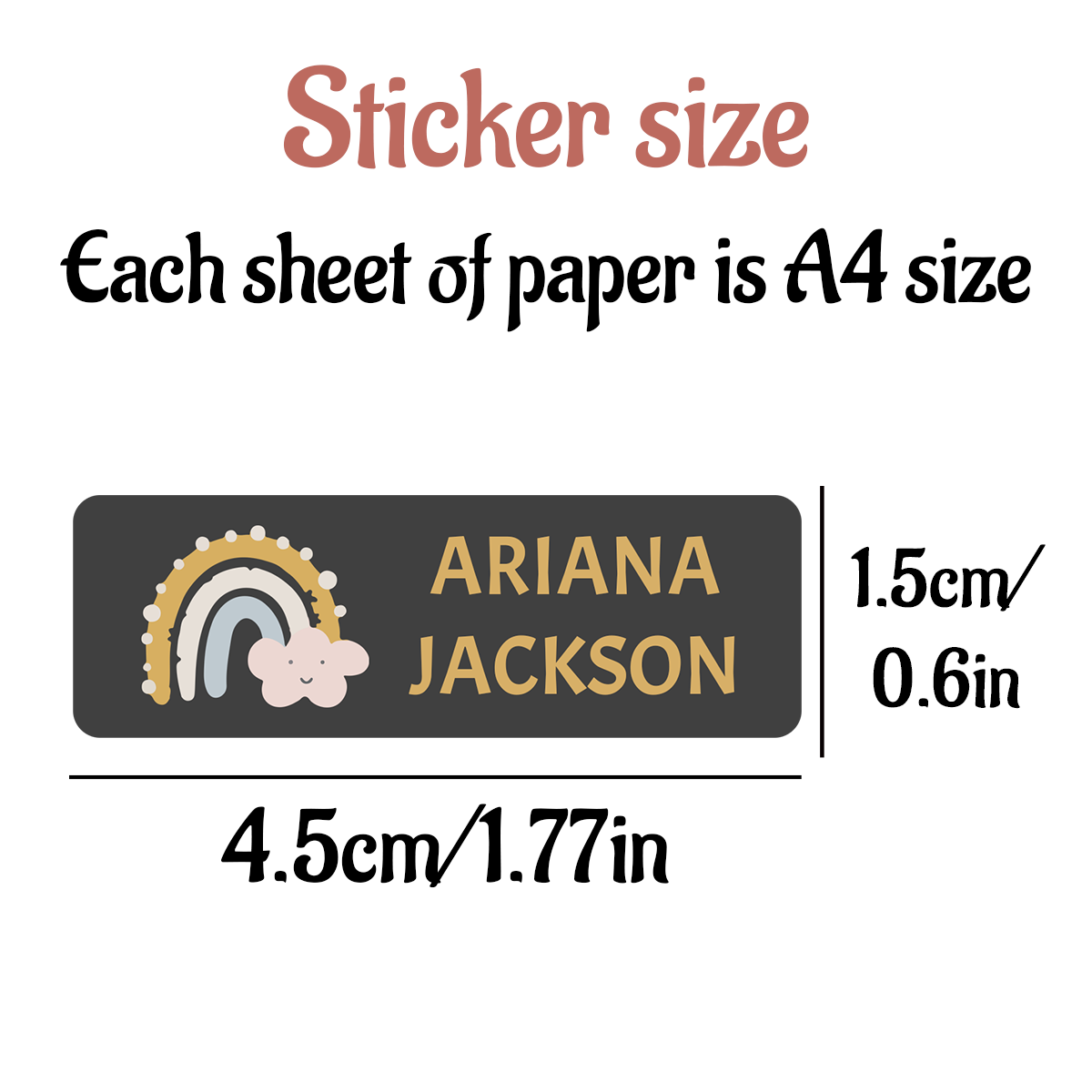 52-520Pcs Custom Name Waterpro - огляд і ціна Baby Nursery Labels