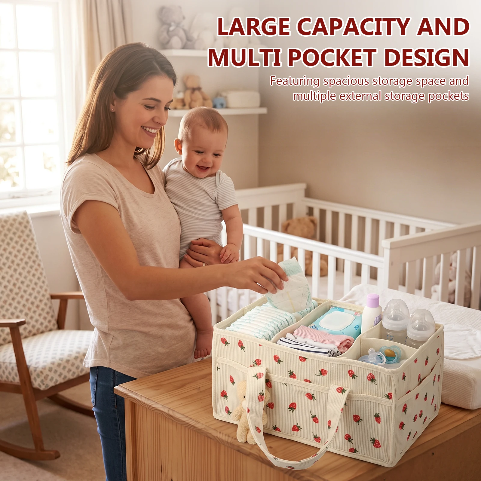 Baby Nappy Wipe Basket Organiz - огляд і ціна Baby Nursery Handles