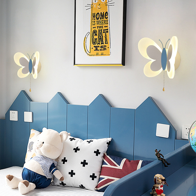 Cartoon Cute Blue Pink Butterf - огляд і ціна Baby Nursery Knobs