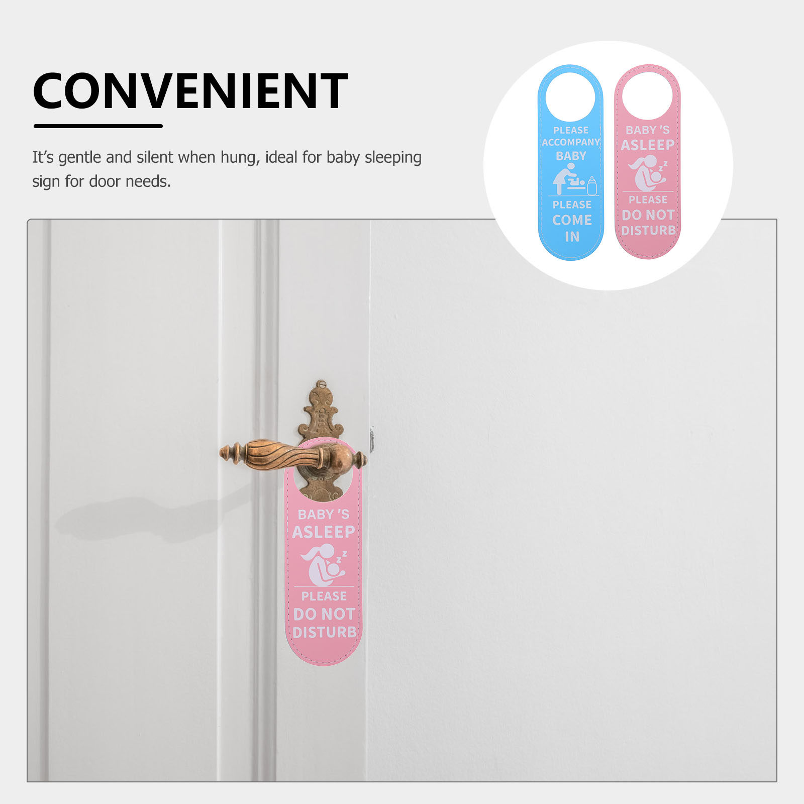2Pcs Baby Room Door Sign Doubl - огляд і ціна Baby Nursery Hangers