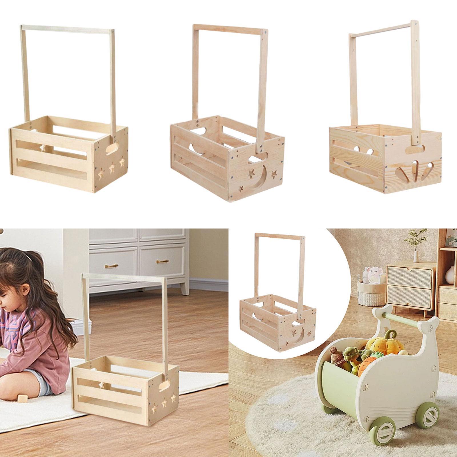 Wooden Storage Basket with Han - огляд і ціна Baby Nursery Handles