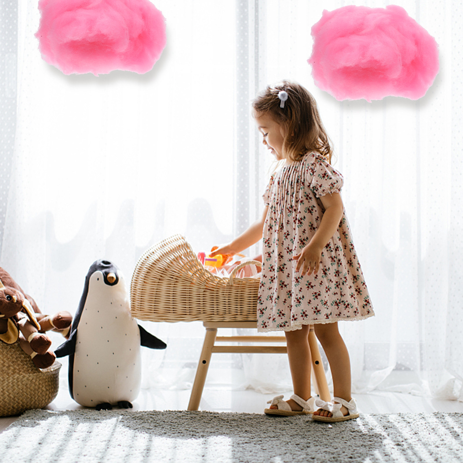 4Pcs Cloud Hanging Ornaments C - огляд і ціна Baby Nursery Hanging Decor