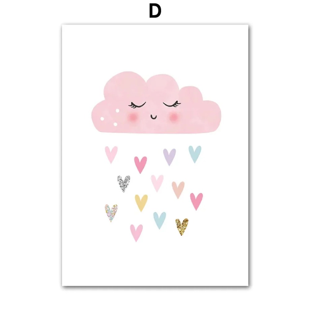 Pink Unicorn Rabbit Rainbow Cl - огляд і ціна Baby Name Wall Art