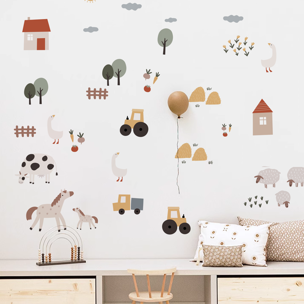 Boho Cartoon Cute Cows Farm An - огляд і ціна Baby Nursery Labels
