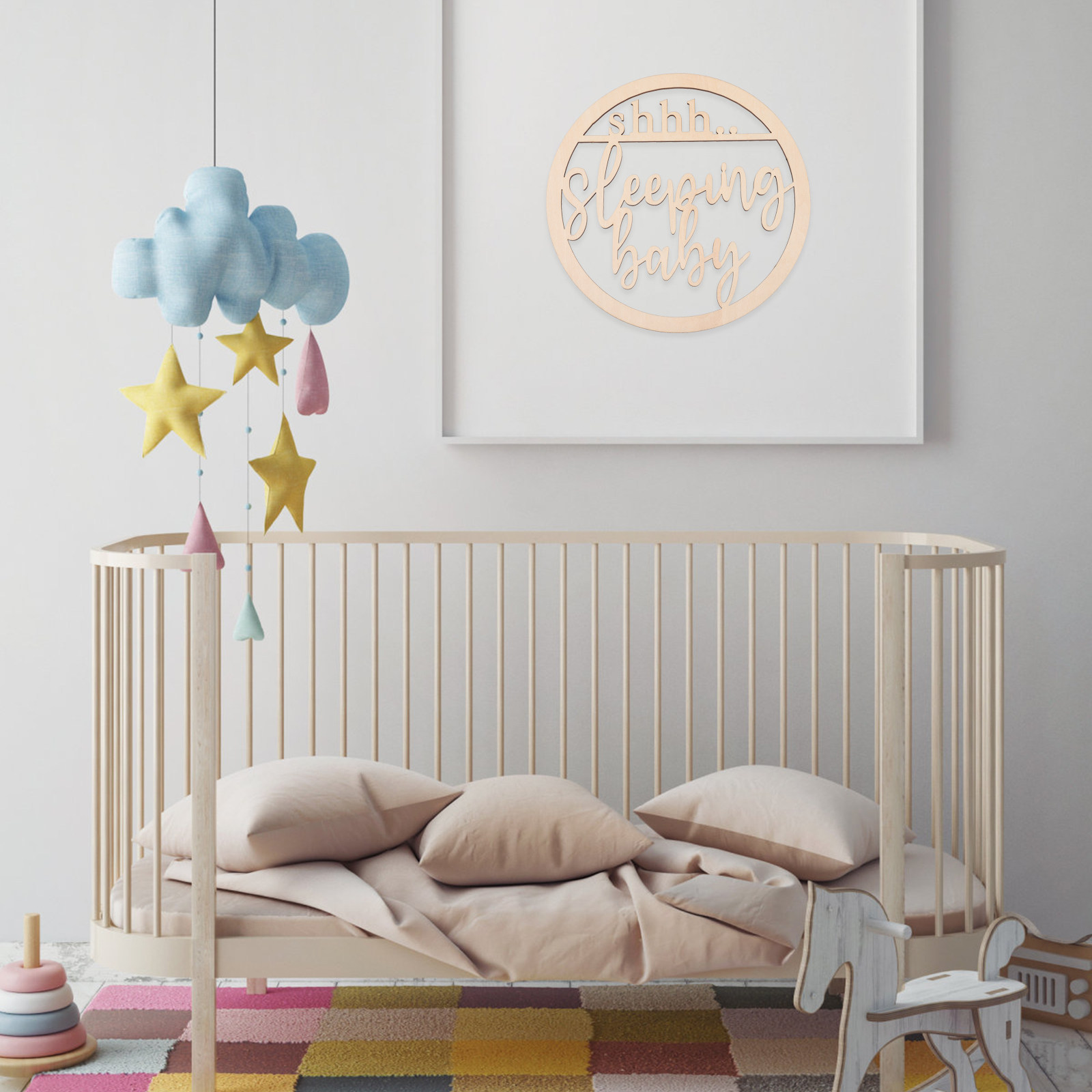 Hollow Wooden Baby Sleeping Si - огляд і ціна Baby Nursery Hangers