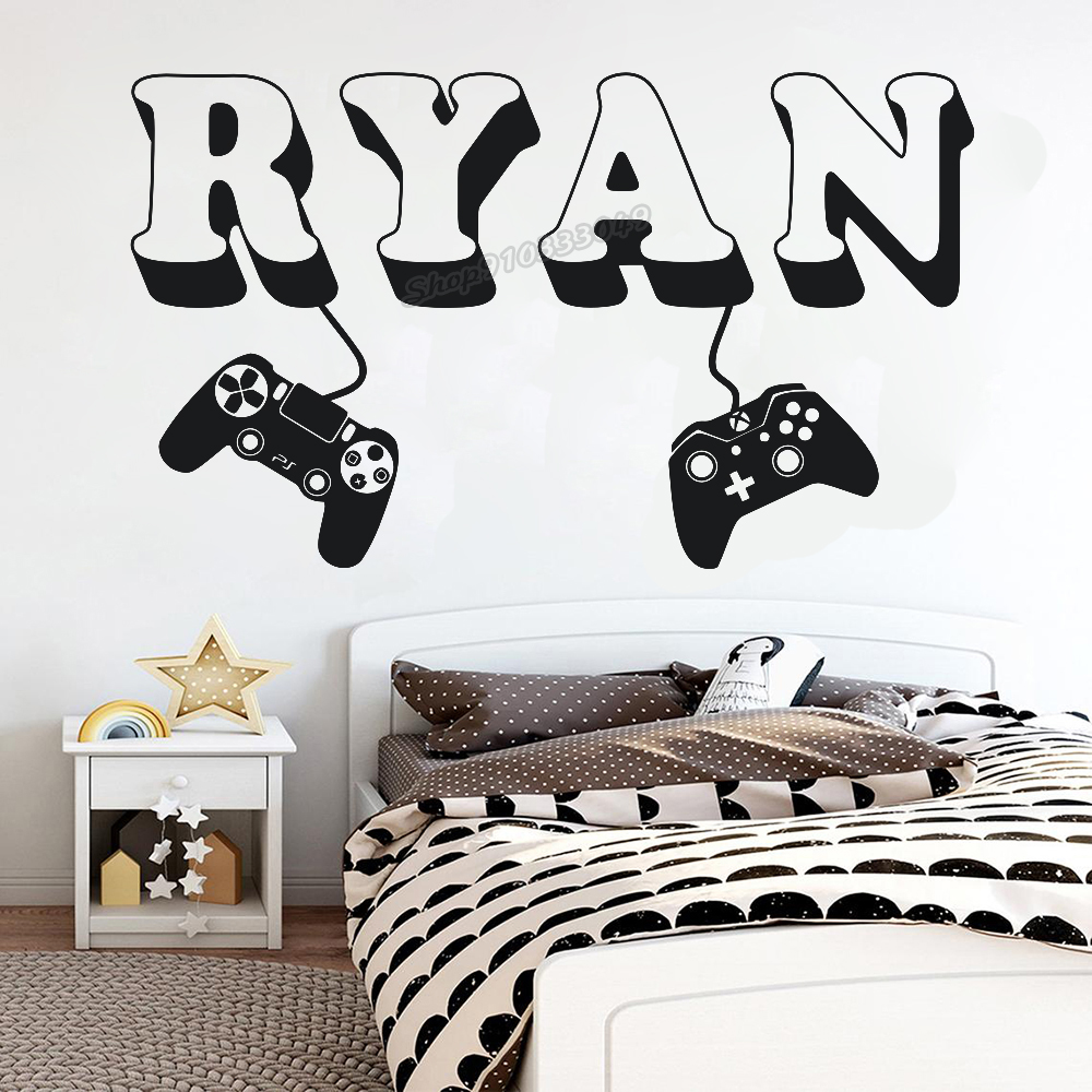 Gamer wall Sticker Custom Name - огляд і ціна Baby Name Wall Art