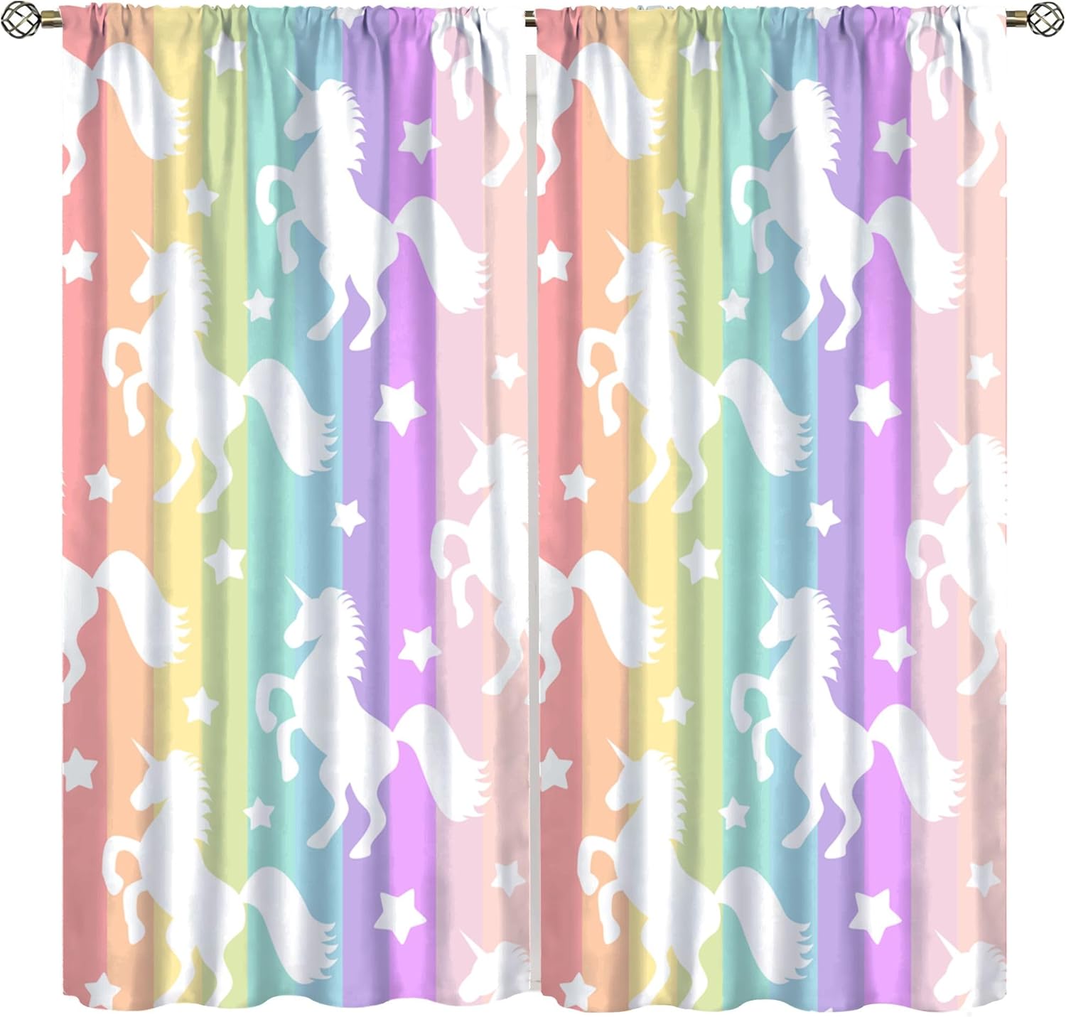 Rainbow Unicorn Blackout Curta - огляд і ціна Blackout Curtain Nursery