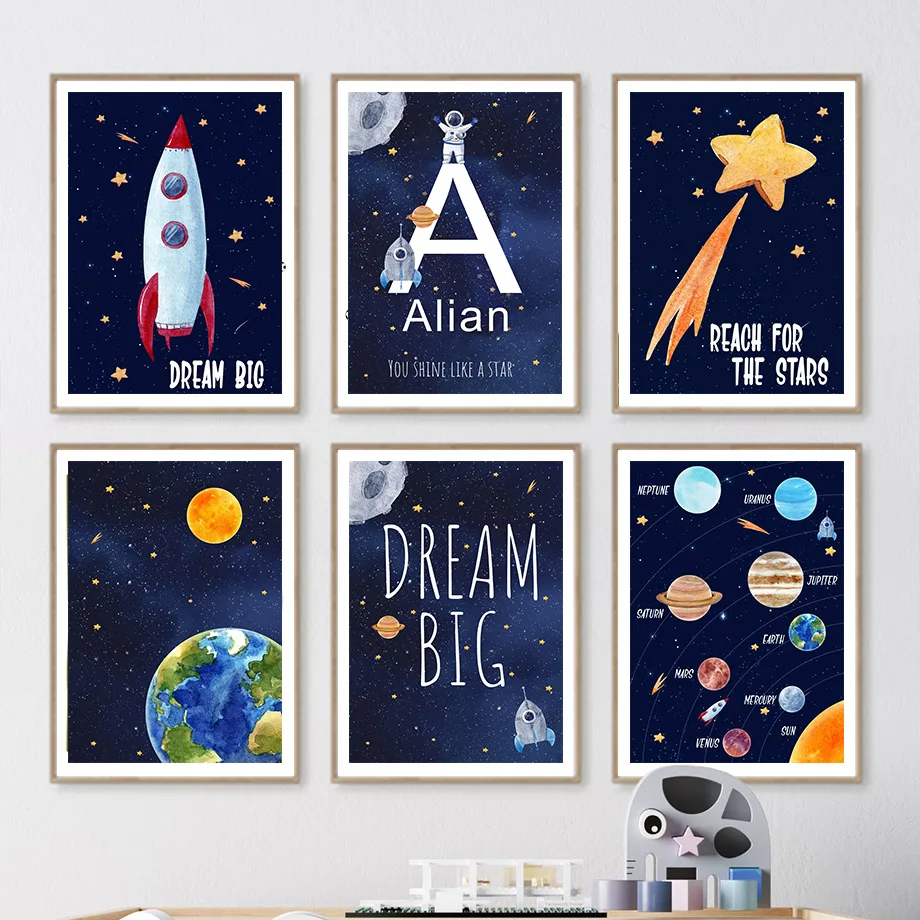 1pc Canvas painting  Custom Na - огляд і ціна Baby Name Wall Art