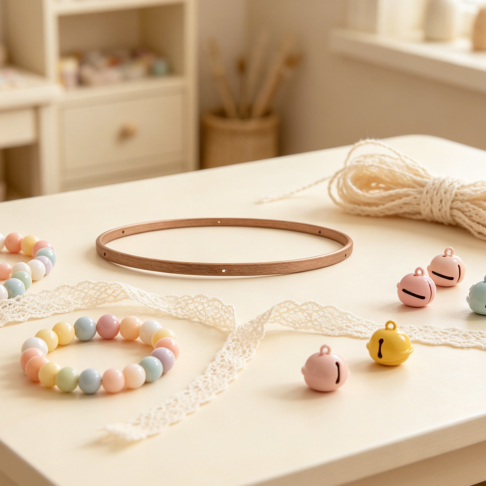 Wooden Mobile Frame Bamboo Win - огляд і ціна Baby Nursery Hangers