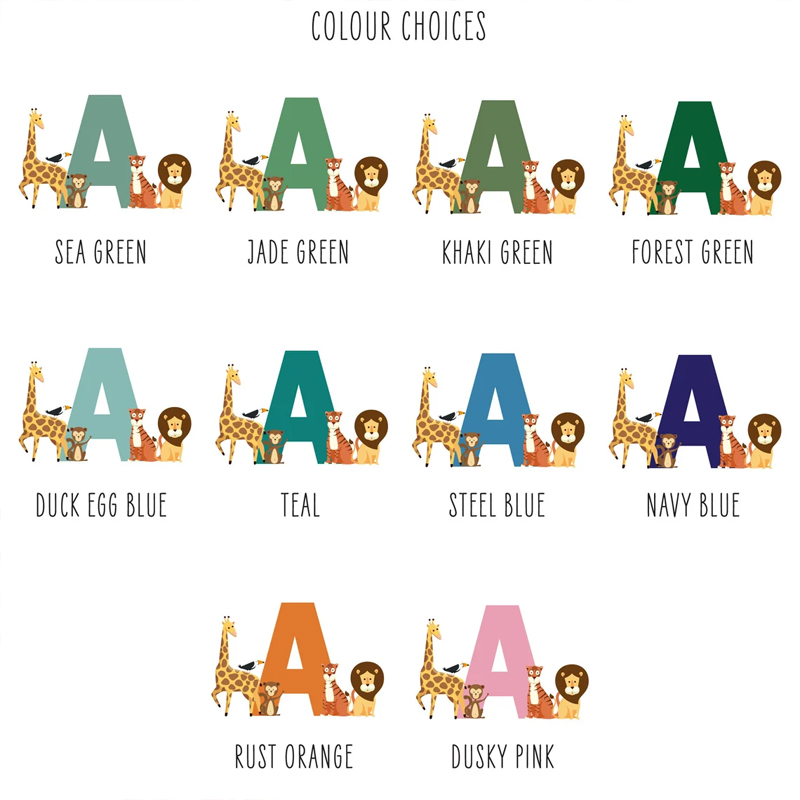 Personalised Name Jungle Anima - огляд і ціна Baby Nursery Hanging Decor