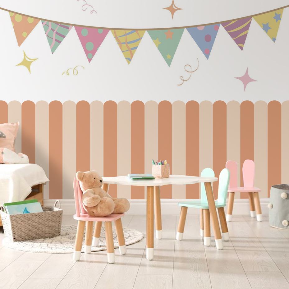 Multicolor Vertical Striped Ar - огляд і ціна Baby Nursery Labels