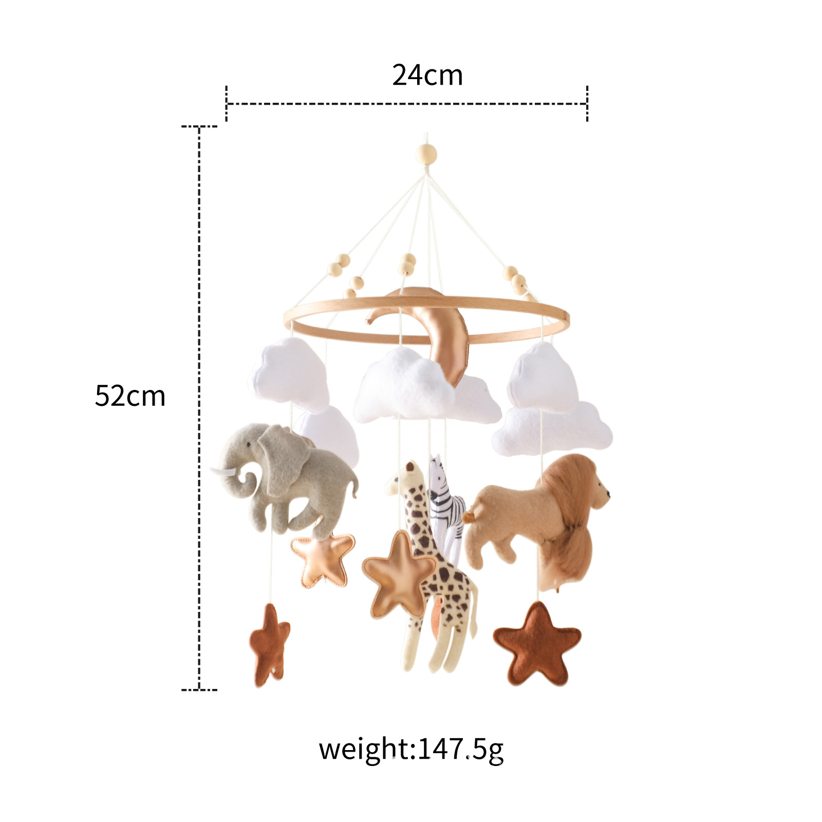 Hot Sale Nordic Handmade Felt  - огляд і ціна Baby Nursery Hanging Decor